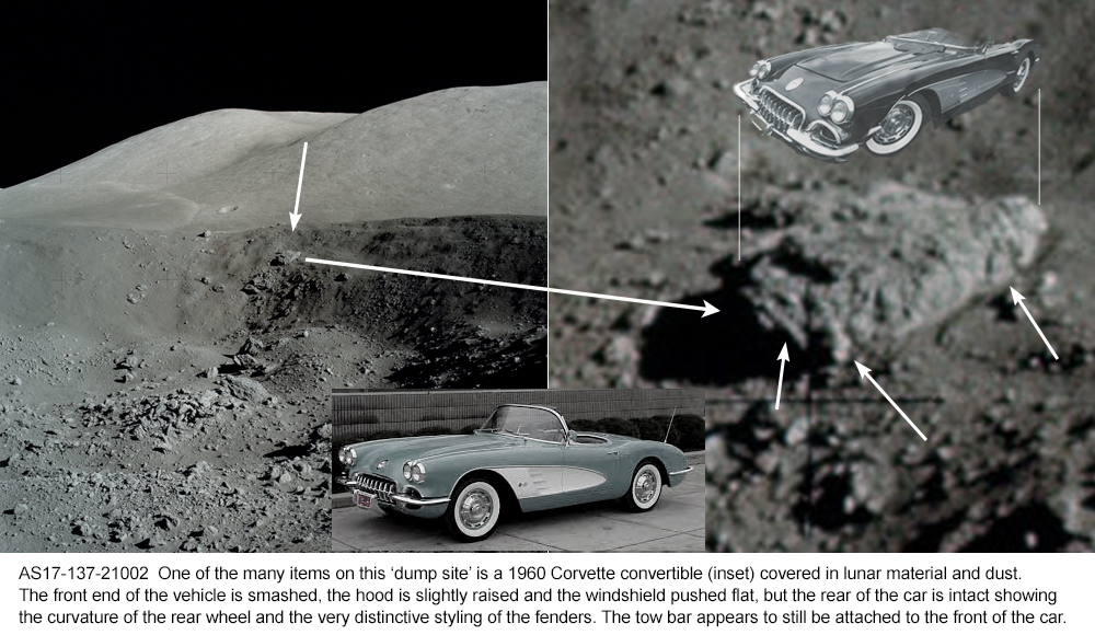 Apollo 17 Corvette on the Moon