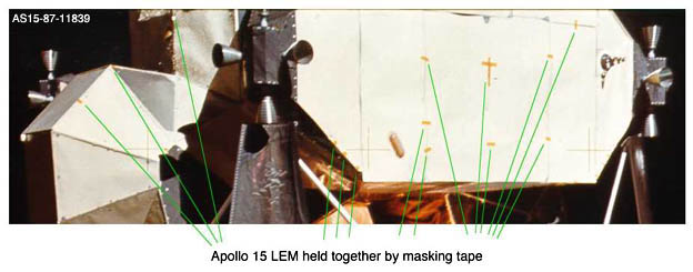 adhesive tape used on apollo 15